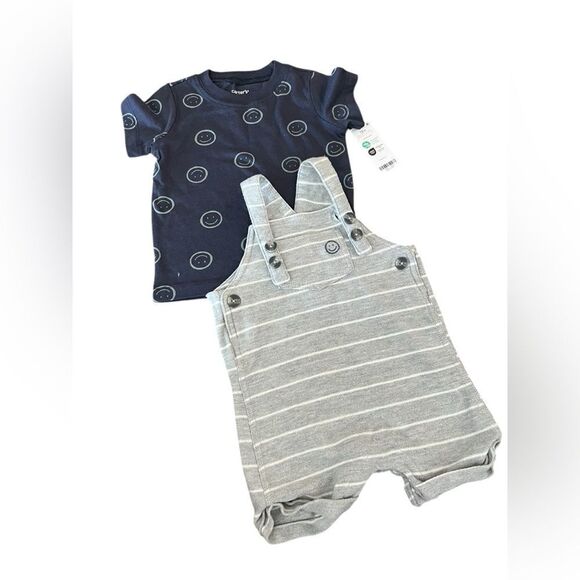 CARTERS Navy and Gray Baby Outfit Set - Picture 1 of 5